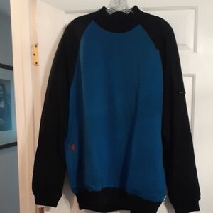 Ashworth Men's Teal and Black Lined Golf Sweater